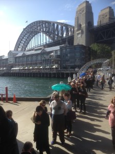 The queue for Shaun Micallef